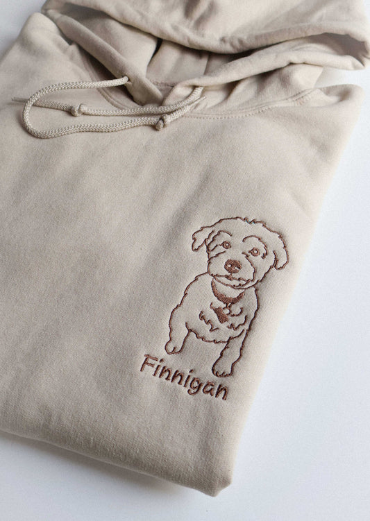 Custom Pet Portrait Embroidered Sweatshirt