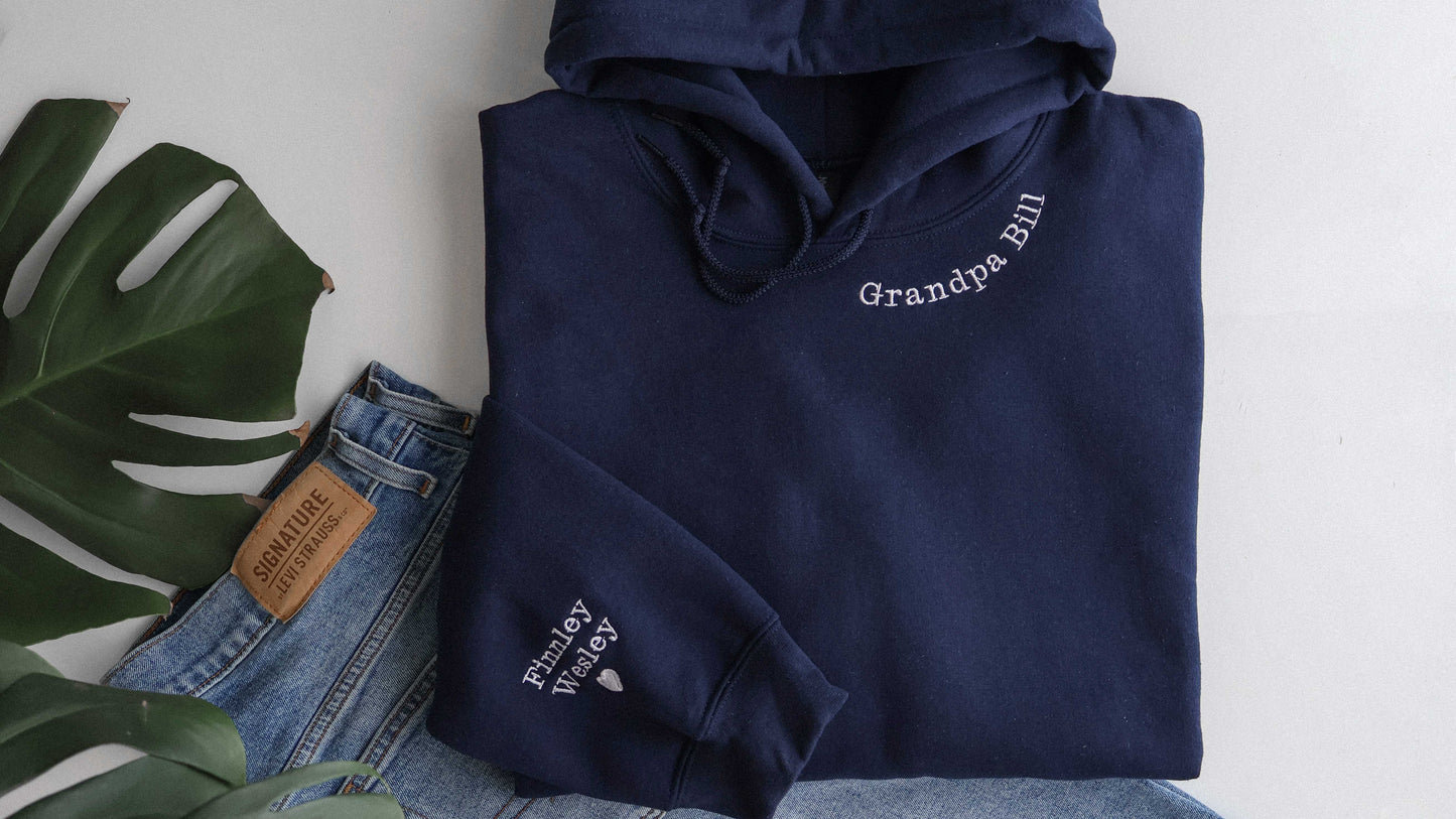 Grandparent Sweatshirt or Hoodie with Grandkid's Names