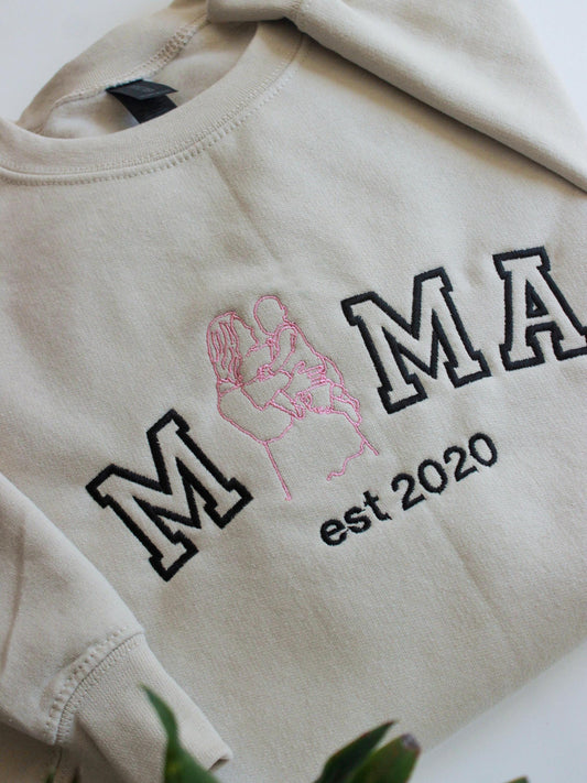 Custom Embroidered Photo Portrait Sweatshirt