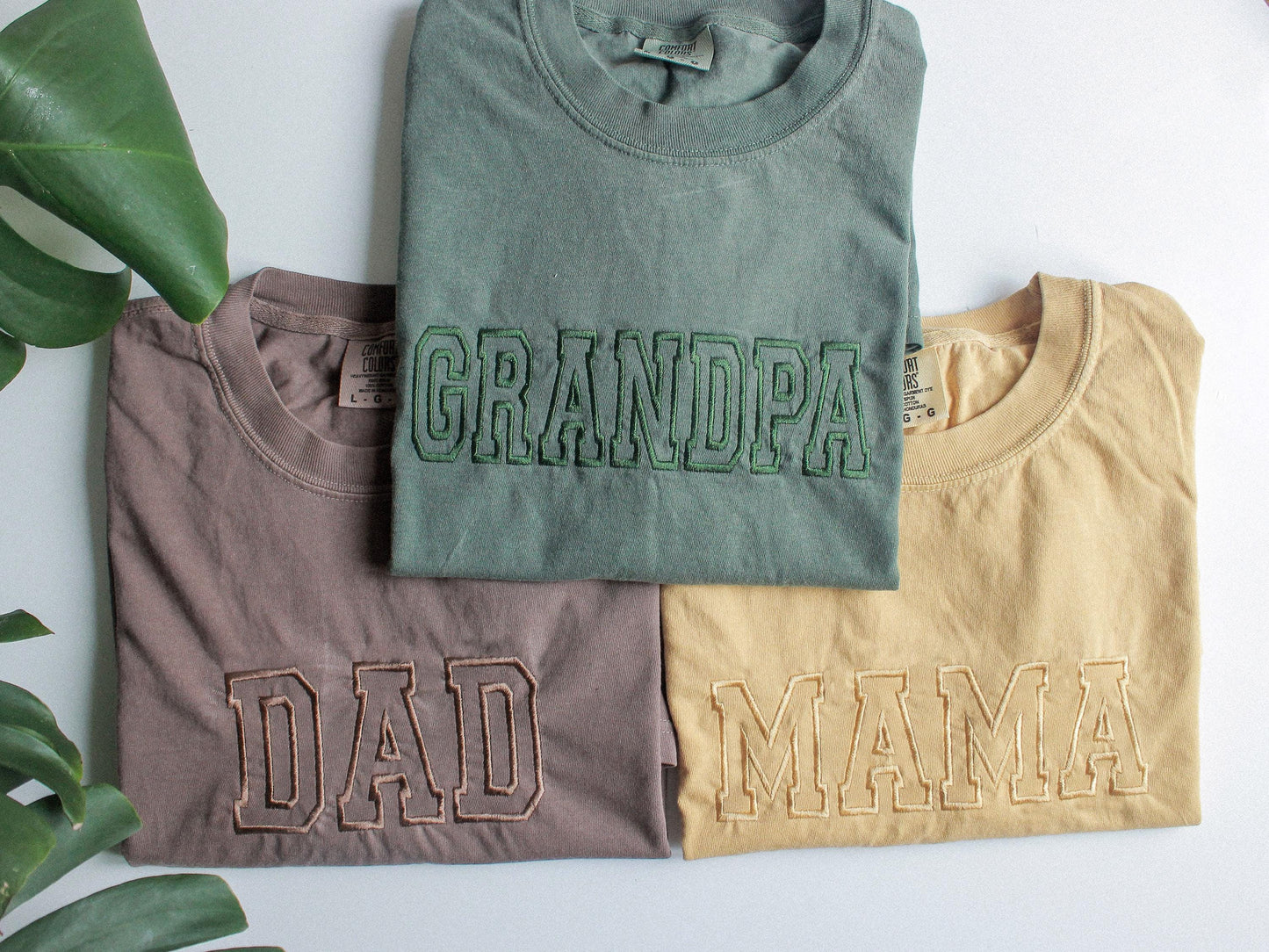 Custom Embroidered Dad/Mama/Grandparent T-Shirt