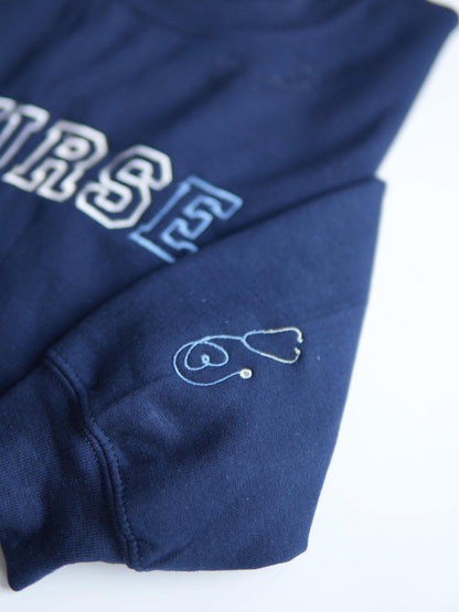 Embroidered Nurse Sweatshirt