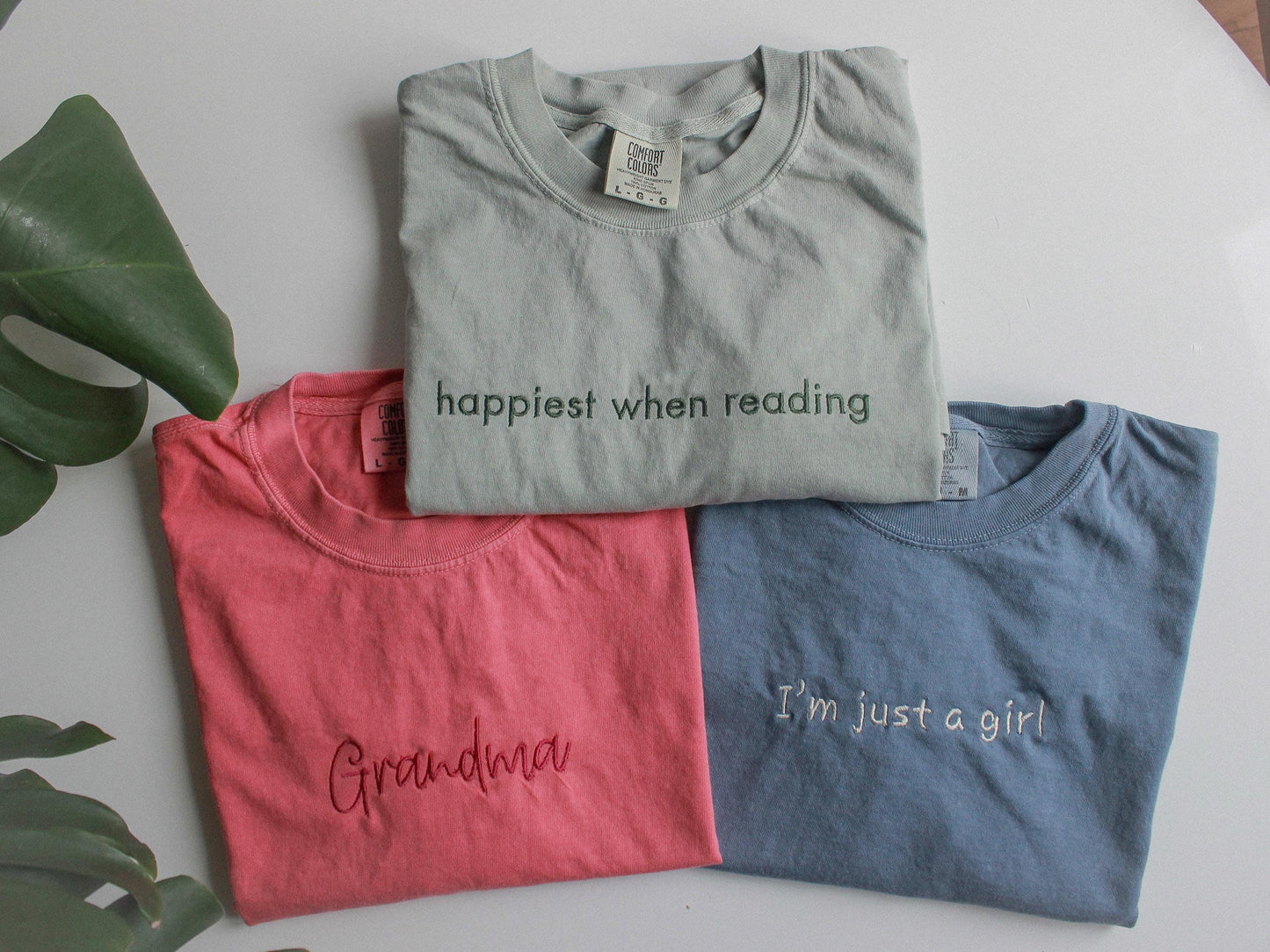 Embroidered Book Lover T-Shirt