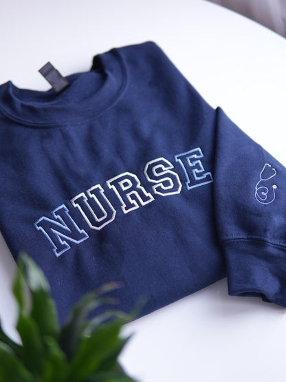 Embroidered Nurse Sweatshirt