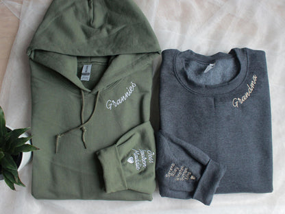 Grandparent Sweatshirt or Hoodie with Grandkid's Names