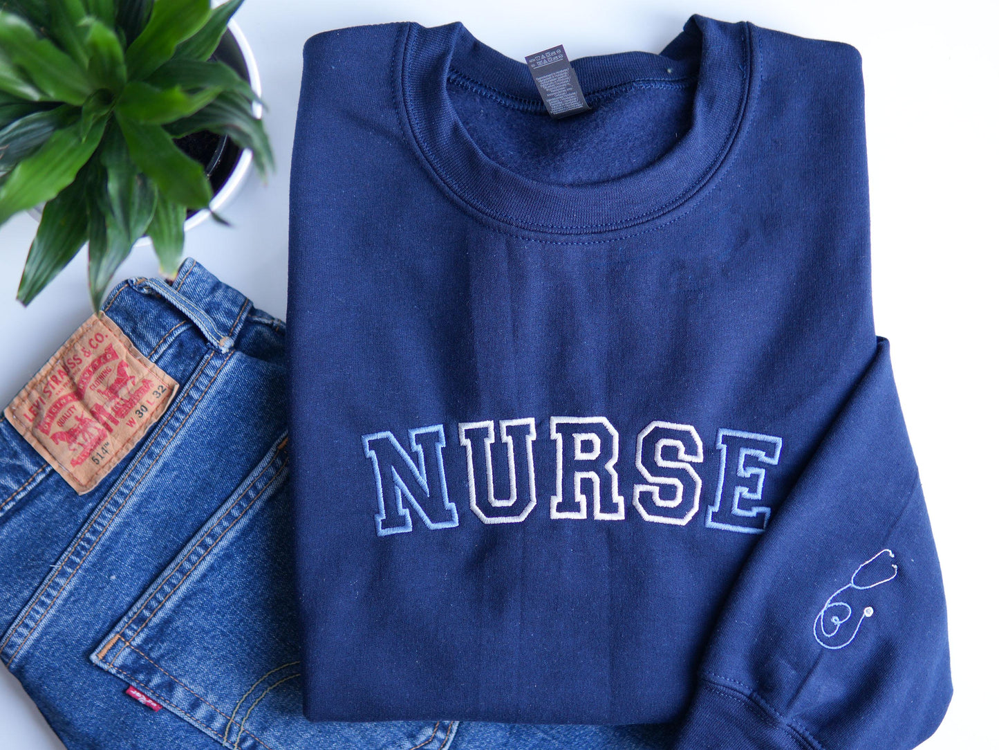 Embroidered Nurse Sweatshirt