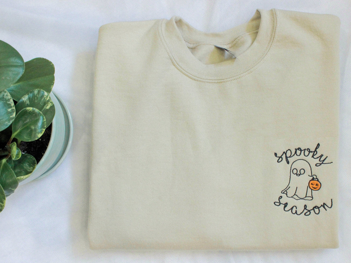 Spooky Season Embroidered Halloween Sweatshirt