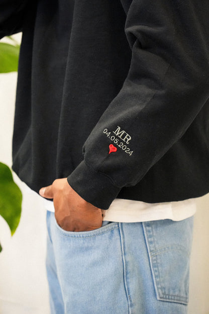 Custom Mrs Sweatshirt or Hoodie with Wedding Date