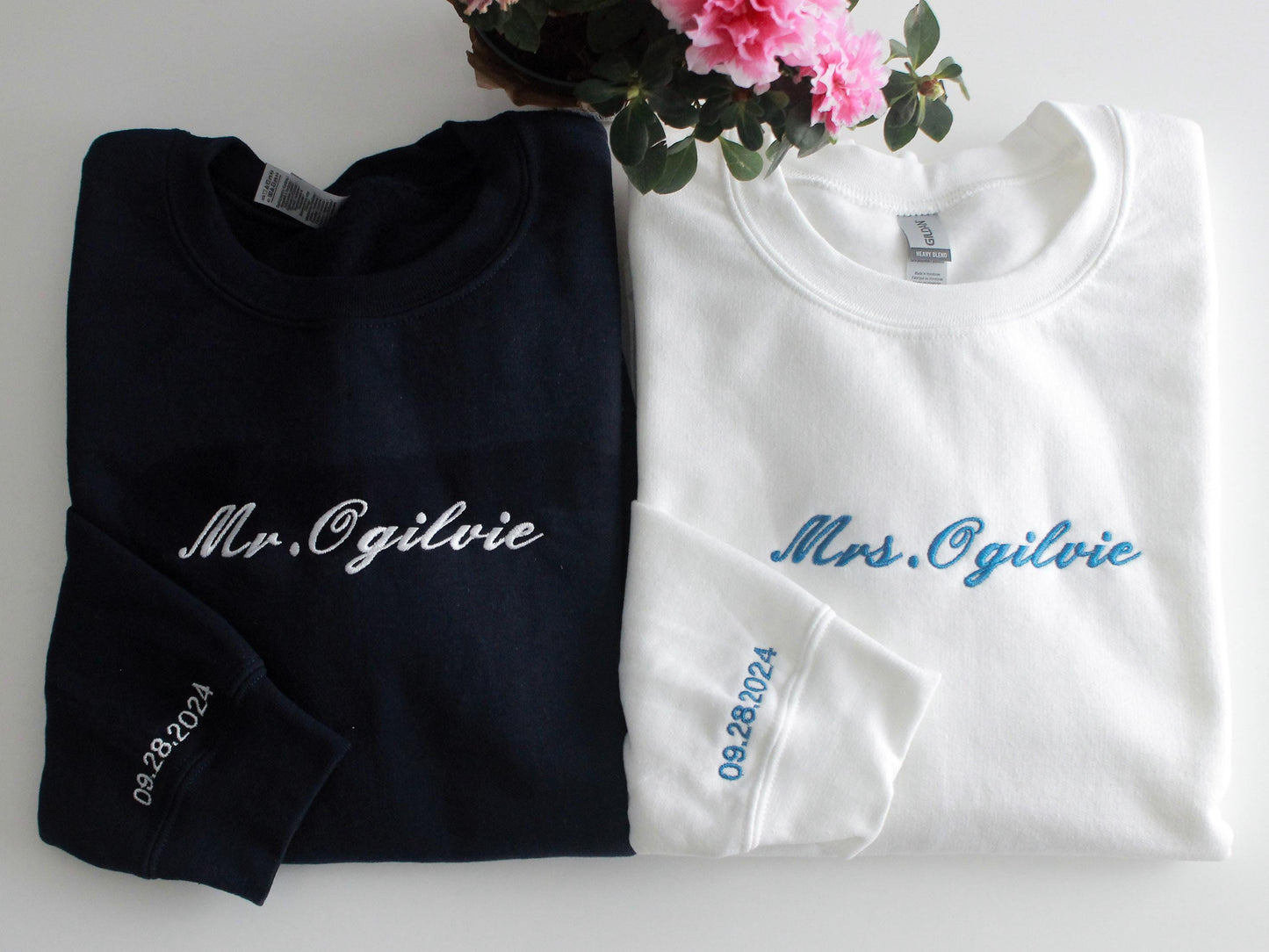 Custom Text Sweatshirt Or Hoodie with Sleeve text