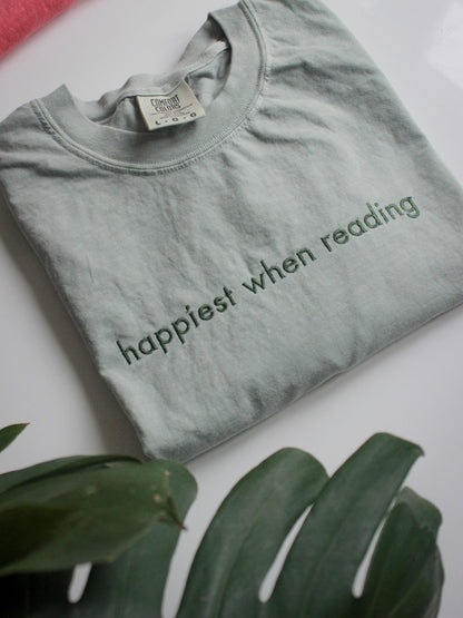 Embroidered Book Lover T-Shirt