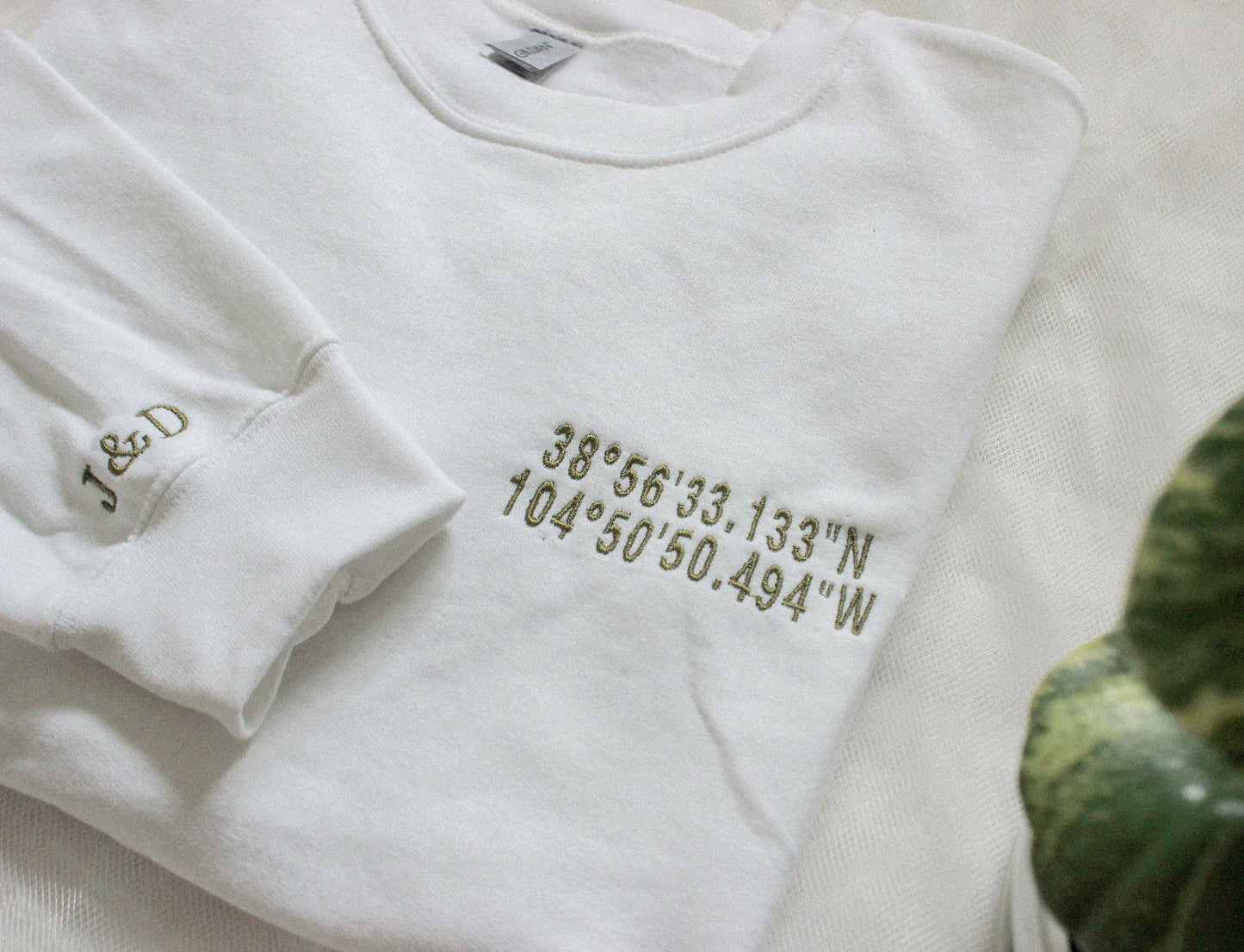 Personalized Coordinates Sweatshirt – Anniversary Gift for Couples