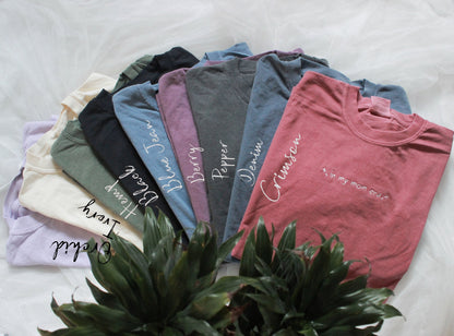 Personalized Dad Established Embroidered T-Shirt
