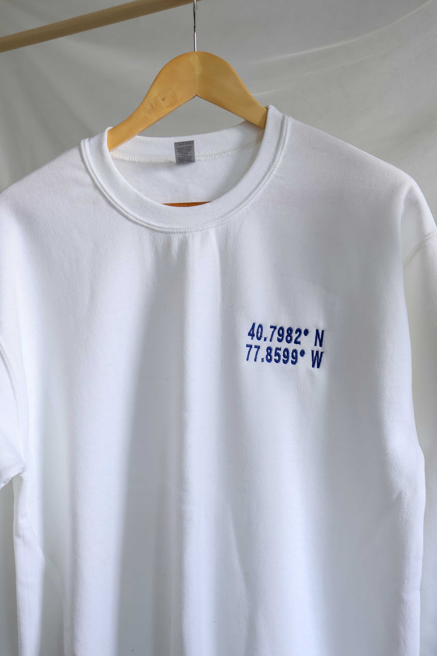 Personalized Coordinates Sweatshirt – Anniversary Gift for Couples