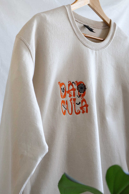 Dadcula Halloween Sweatshirt – Funny Embroidered Dad Hoodie