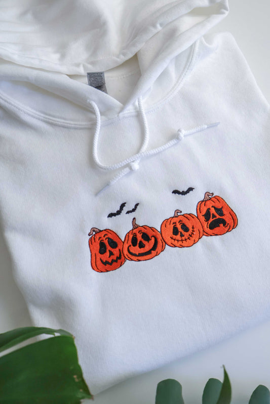Jack-o-Lantern Sweatshirt – Embroidered Pumpkin Hoodie
