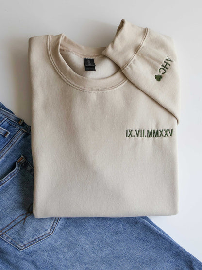 Anniversary Date Couples Sweatshirt