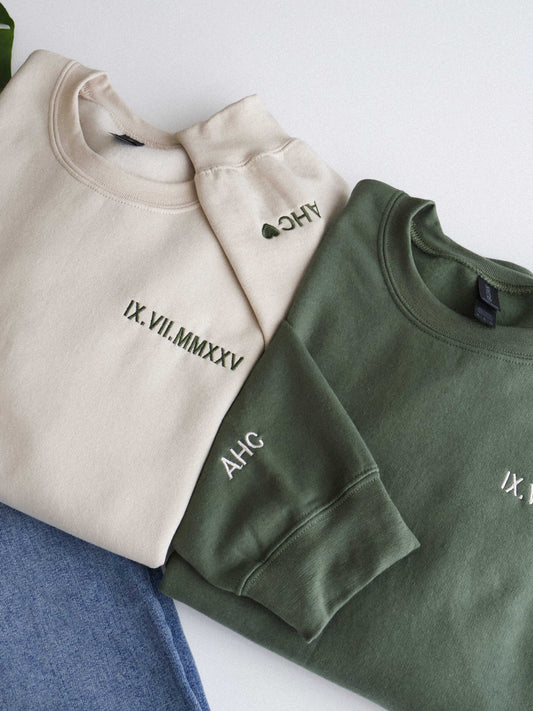 Anniversary Date Couples Sweatshirt