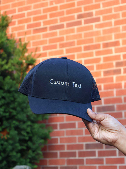 Custom Embroidered Hat with Text – Personalized Trucker Cap Gift