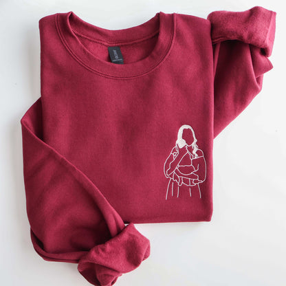 Personalized Embroidered Photo Portrait Hoodie and Sweatshirt