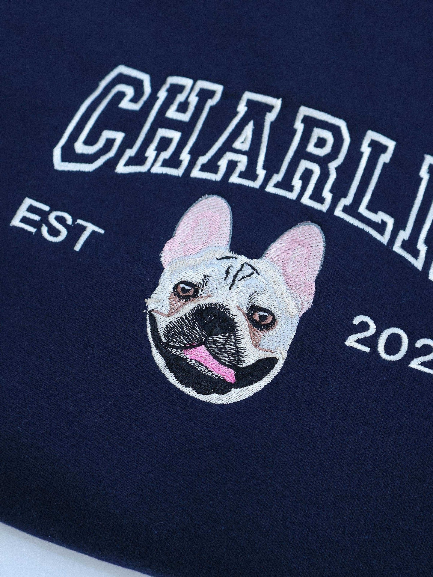 Embroidered Pet Portrait Hoodie and Sweatshirt With Name