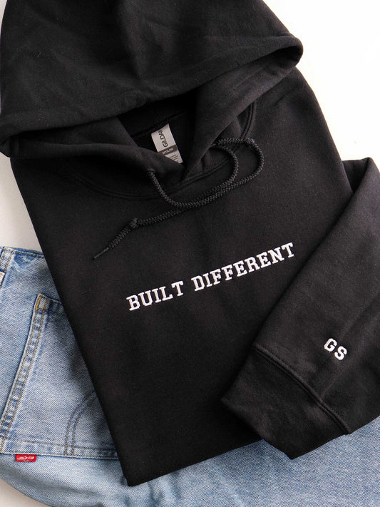 Custom Text Sweatshirt Or Hoodie with Sleeve text