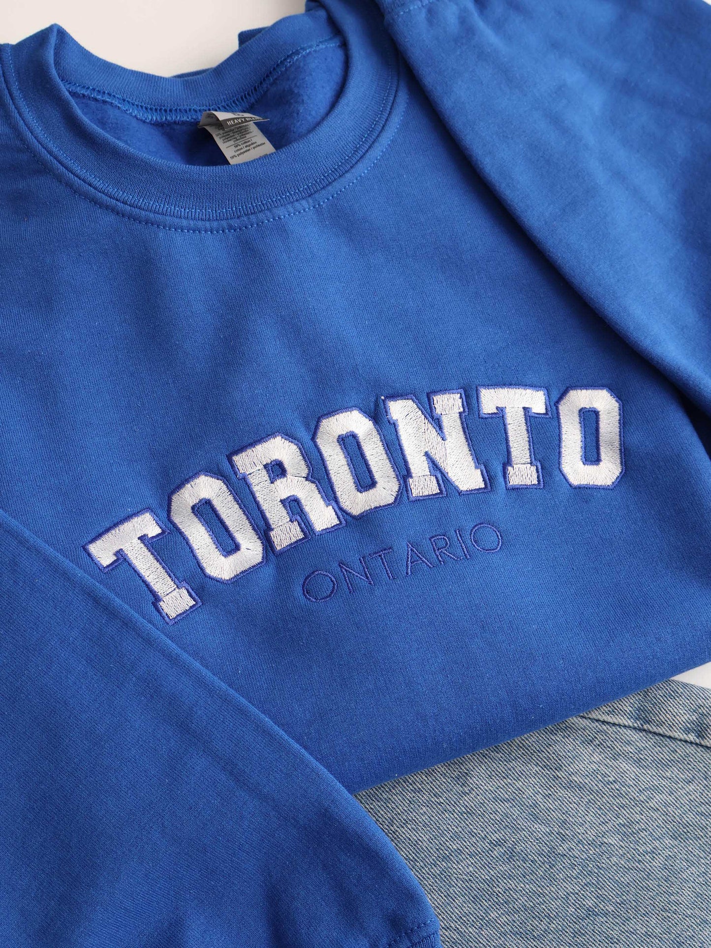 Custom Text Embroidered Sweatshirt & Hoodie