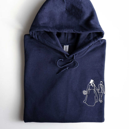 Personalized Embroidered Photo Portrait Hoodie and Sweatshirt