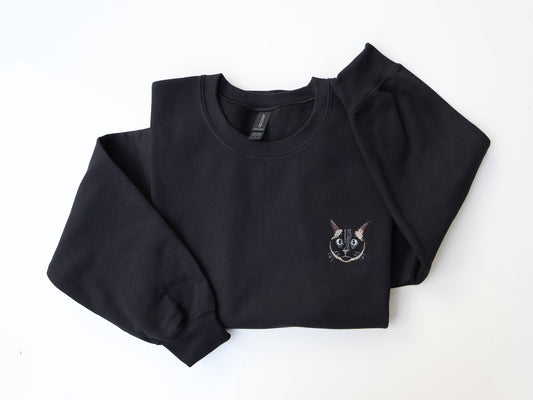 Custom Pet Portrait Embroidery Sweatshirt