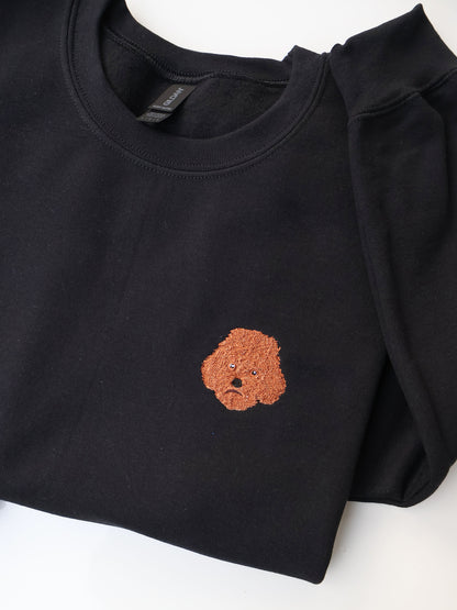 Custom Pet Portrait Embroidery Sweatshirt