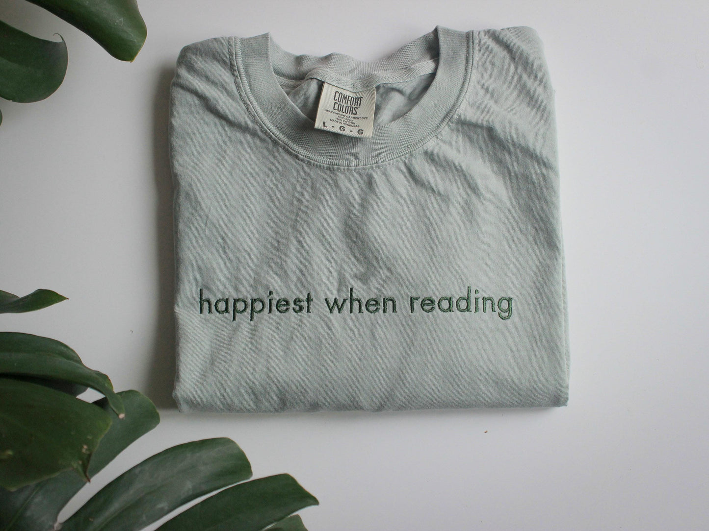 Embroidered Book Lover T-Shirt