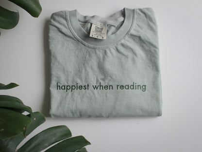 Embroidered Book Lover T-Shirt