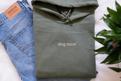 Dog Mom Sweatshirt with Names on Sleeve