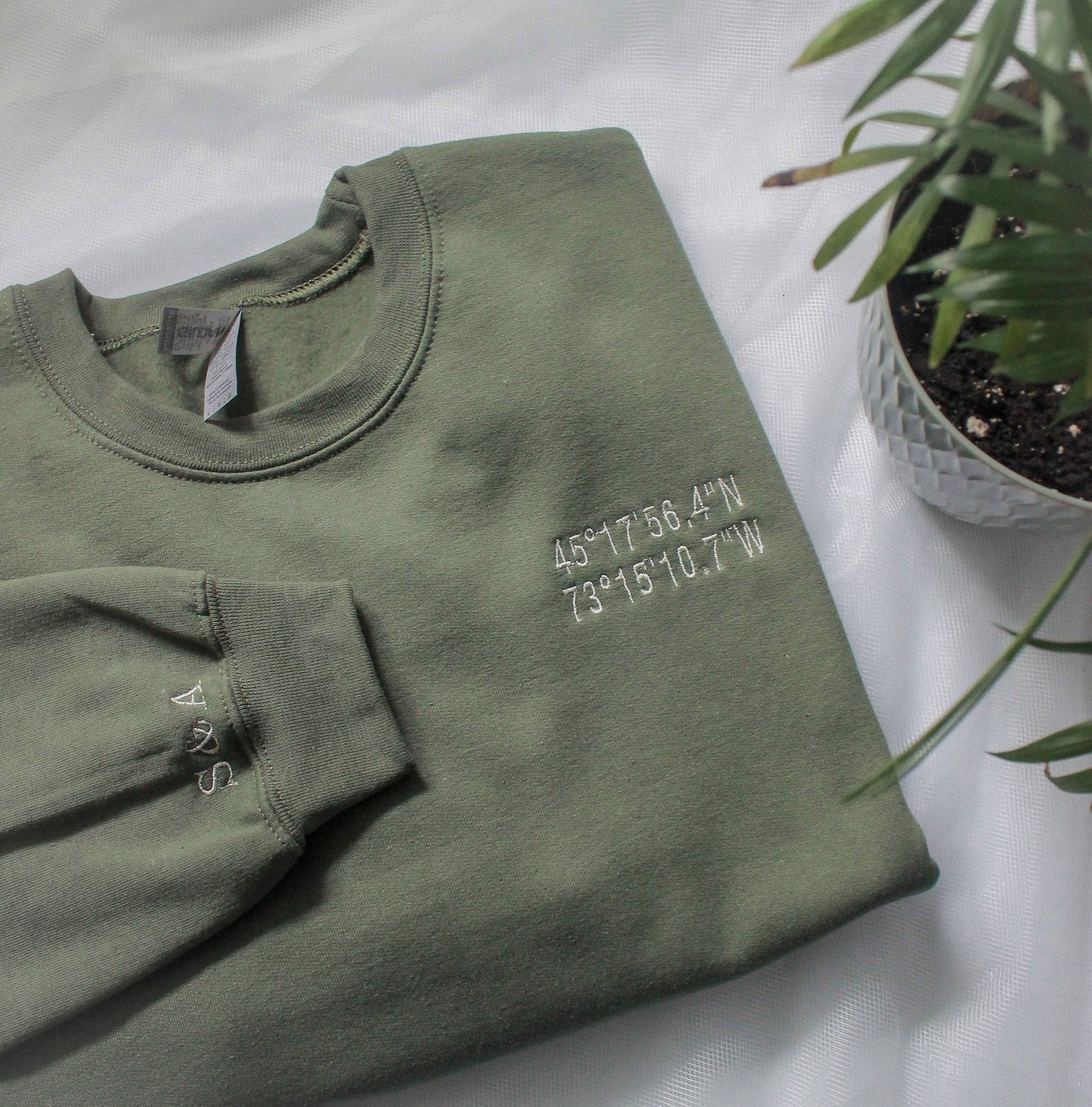 Personalized Coordinates Sweatshirt – Anniversary Gift for Couples