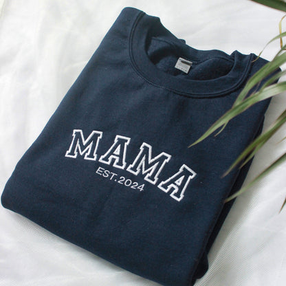 Custom Embroidered Sweatshirt with Names on Sleeve