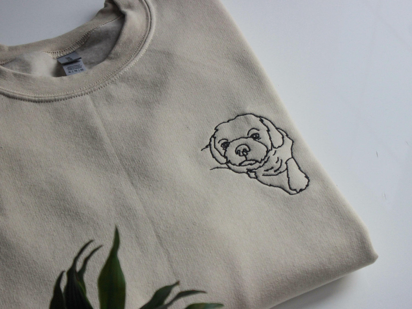 Custom Pet Portrait Embroidered Sweatshirt